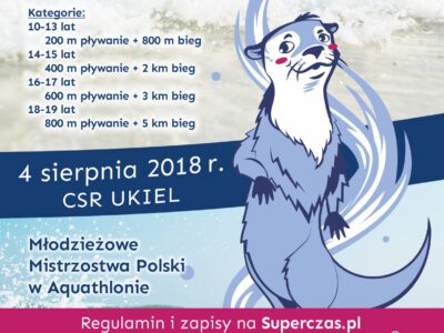 Mistrzostwa Polski w Aquathlonie – Młodzik, Junior Młodszy, Junior CRS Ukiel, Olsztyn, 4 sierpnia